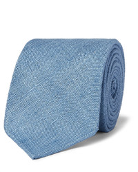 Cravatta tessuta azzurra