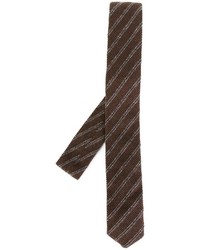 Cravatta tessuta marrone scuro di Eleventy