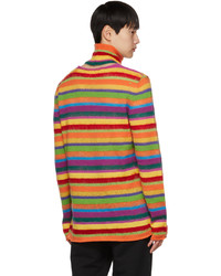 Dolcevita di lana a righe orizzontali multicolore di Marni