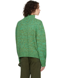 Dolcevita di lana lavorato a maglia verde di Schnayderman's