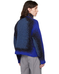 Dolcevita di lana stampato blu scuro di Y/Project