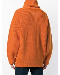 Dolcevita lavorato a maglia arancione di Tom Ford