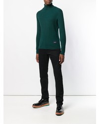 Dolcevita lavorato a maglia verde scuro di Calvin Klein Jeans