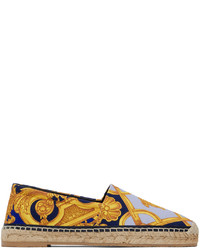 Espadrillas di tela dorate di Versace