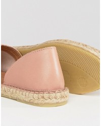 Espadrillas in pelle scamosciata rosa di Pieces