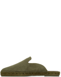 Espadrillas in pelle scamosciata verde oliva di Tom Ford