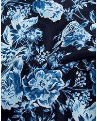 Fazzoletto da taschino a fiori blu scuro di Asos