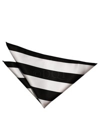 Fazzoletto da taschino a righe verticali nero e bianco