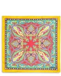 Fazzoletto da taschino con stampa cachemire multicolore