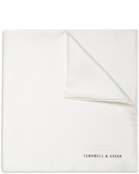 Fazzoletto da taschino di cotone bianco di Turnbull & Asser