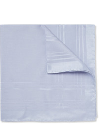 Fazzoletto da taschino di cotone scozzese azzurro