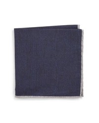 Fazzoletto da taschino di lana blu scuro