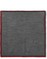 Fazzoletto da taschino di lana grigio di Brioni