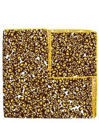 Fazzoletto da taschino di seta a fiori giallo