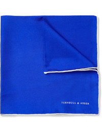 Fazzoletto da taschino di seta blu