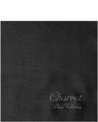Fazzoletto da taschino di seta nero di Charvet