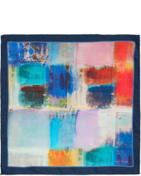 Fazzoletto da taschino di seta stampato multicolore di Paul Smith