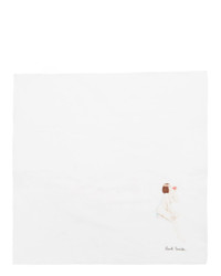 Fazzoletto da taschino stampato bianco di Paul Smith