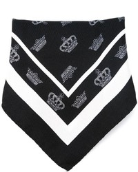 Fazzoletto da taschino stampato nero e bianco di Dolce & Gabbana