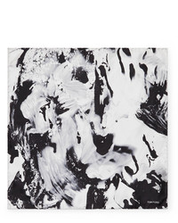 Fazzoletto da taschino stampato nero e bianco di Tom Ford