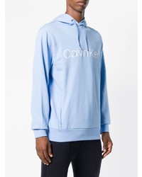 Felpa con cappuccio azzurra di CK Calvin Klein
