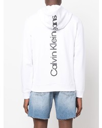 Felpa con cappuccio bianca di Calvin Klein Jeans