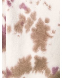 Felpa con cappuccio effetto tie-dye bianca di Eckhaus Latta