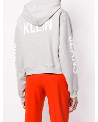 Felpa con cappuccio grigia di Calvin Klein Jeans