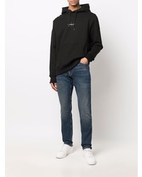 Felpa con cappuccio nera di Calvin Klein Jeans