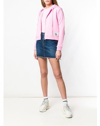 Felpa con cappuccio rosa di Calvin Klein Jeans