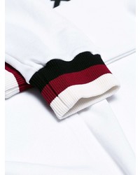 Felpa con cappuccio stampata bianca di Dolce & Gabbana