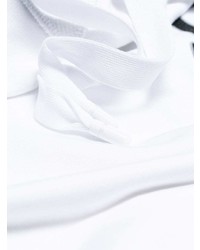 Felpa con cappuccio stampata bianca di Dolce & Gabbana