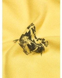 Felpa con cappuccio stampata gialla di Off-White