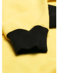 Felpa con cappuccio stampata gialla di Off-White