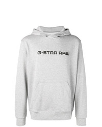 Felpa con cappuccio stampata grigia di G-Star Raw Research
