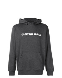 Felpa con cappuccio stampata grigio scuro di G-Star Raw Research