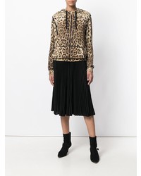 Felpa con cappuccio stampata marrone chiaro di Dolce & Gabbana