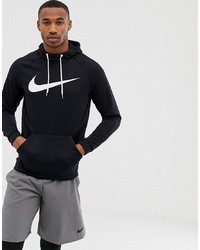 Felpa con cappuccio stampata nera e bianca di Nike Training