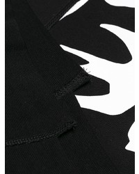 Felpa con cappuccio stampata nera e bianca di McQ Alexander McQueen