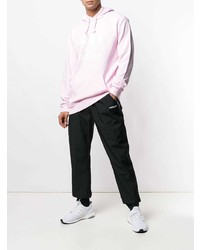 Felpa con cappuccio stampata rosa di adidas