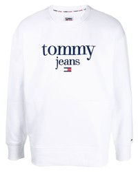 Felpa ricamata bianca di Tommy Jeans