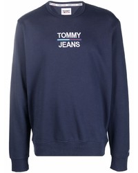 Felpa ricamata blu scuro di Tommy Jeans