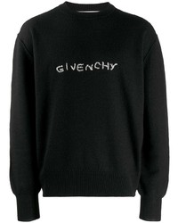 Felpa ricamata nera e bianca di Givenchy