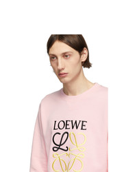 Felpa ricamata rosa di Loewe