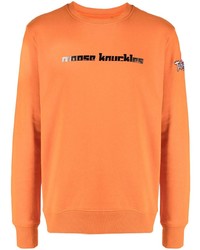 Felpa stampata arancione di Moose Knuckles