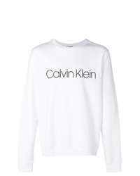 Felpa stampata bianca e nera di CK Calvin Klein