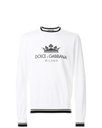 Felpa stampata bianca e nera di Dolce & Gabbana