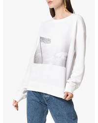 Felpa stampata bianca di Calvin Klein 205W39nyc