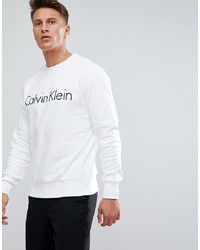 Felpa stampata bianca di Calvin Klein