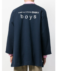 Felpa stampata blu scuro di Comme Des Garçons Shirt Boys